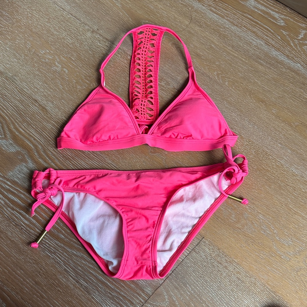 Ella Moss Hot Pink Swim Bikini with Trim